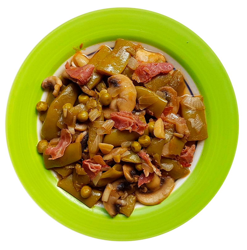 judías verdes salteadas con jamón 2